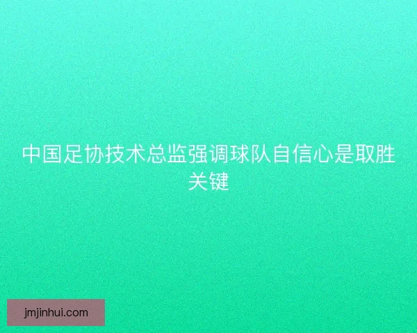 中国足协技术总监强调球队自信心是取胜关键 中国足协技术总监强调球队自信心是取胜关键